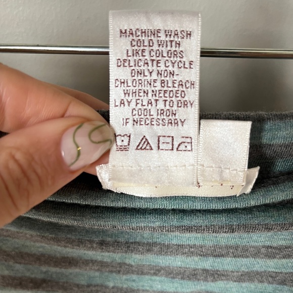 M.S.S.P. Striped Aqua & Grey Maxi Skirt | Size XS | Never Worn | Stretch - Picture 7 of 7